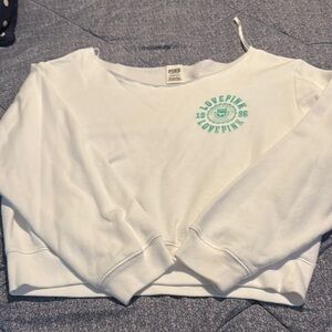PINK Victoria's Secret White Sweatshirt
